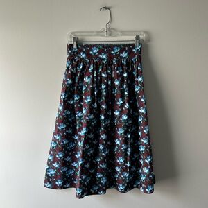 De Loreta floral printed midi skirt
